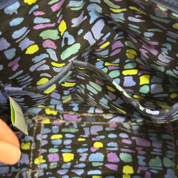 Vera Bradley Indigo Pop Quilted Cotton Crossbody Excellent Pre-Owned Condition - Picture 11 of 16